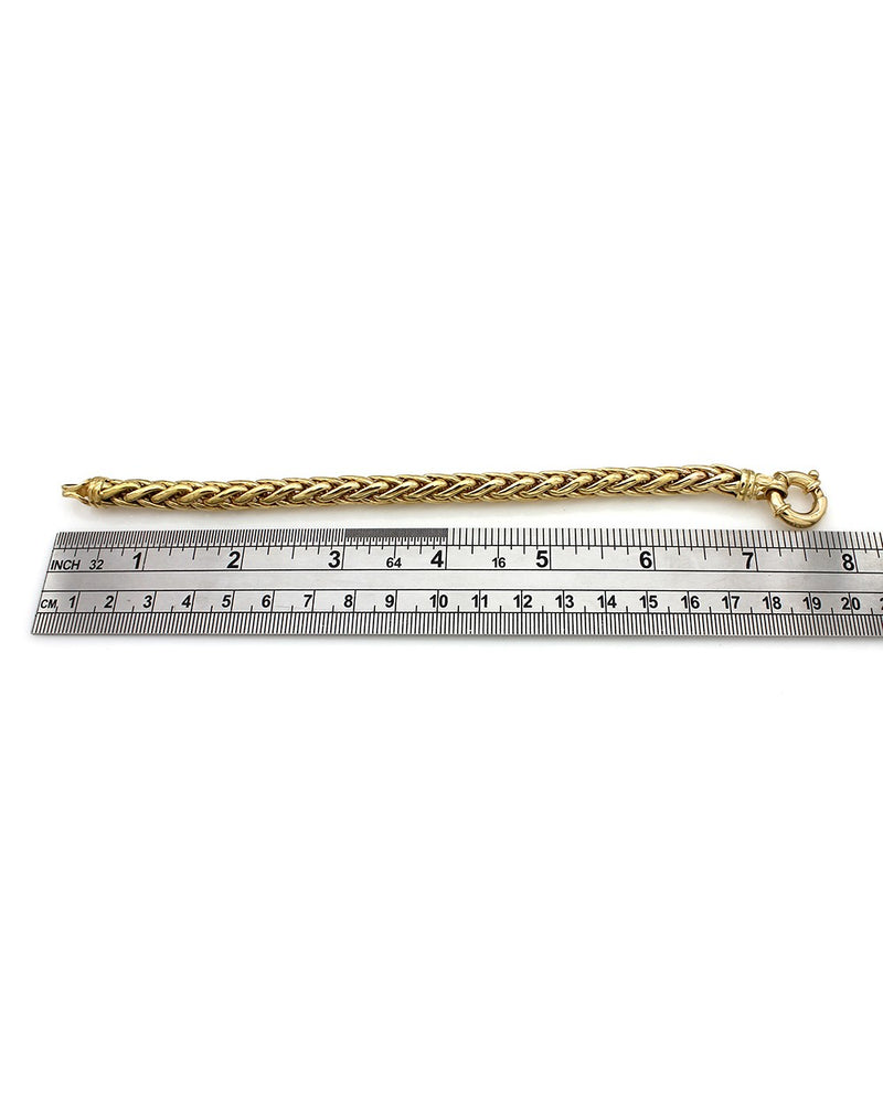 Foxtail Chain Bracelet in Yellow Gold