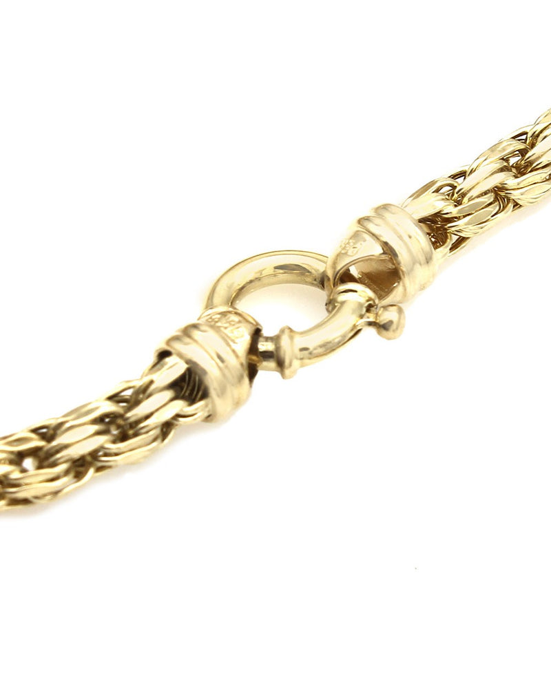 Twisted Double Rolo Link Bracelet in Yellow Gold