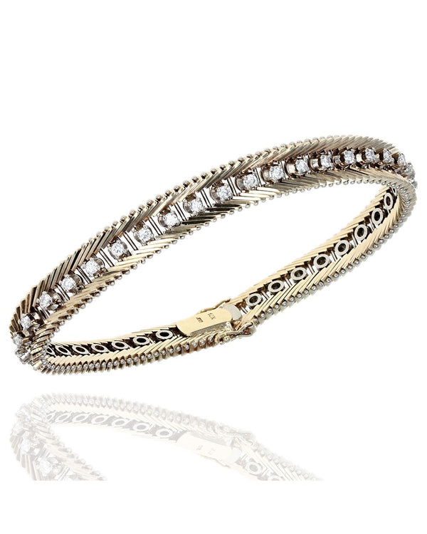 Diamond Track Link Bracelet