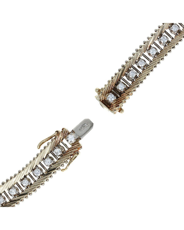 Diamond Track Link Bracelet