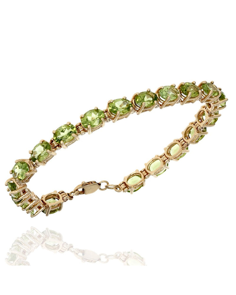 Oval Peridot Inline Bracelet