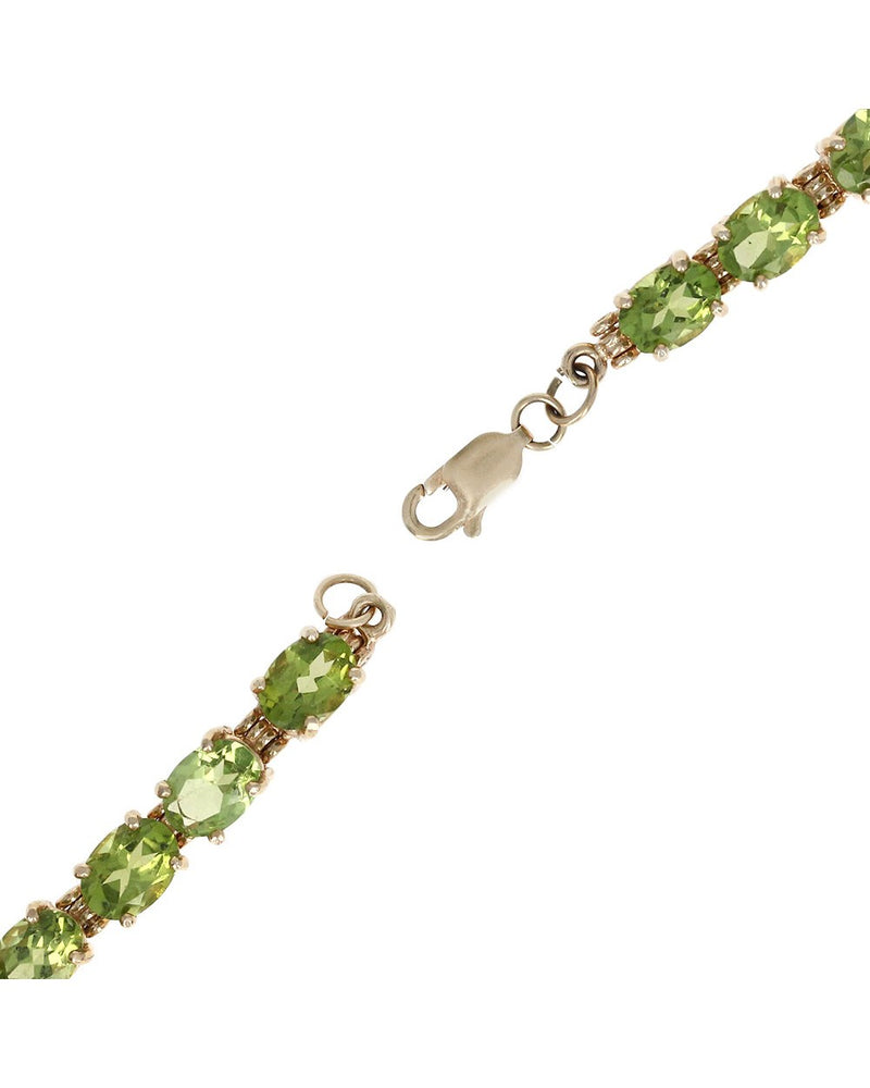 Oval Peridot Inline Bracelet