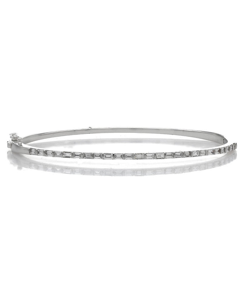 Baguette Diamond Bangle Bracelet