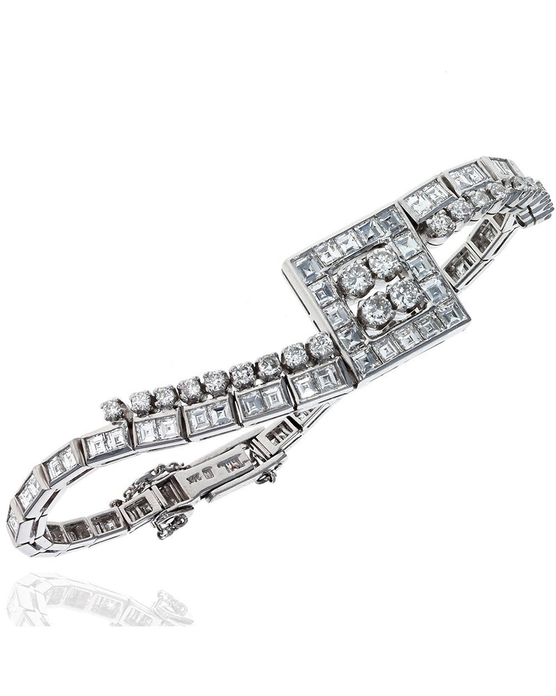 Vintage Square Diamond Station Bracelet