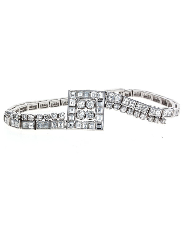 Vintage Square Diamond Station Bracelet