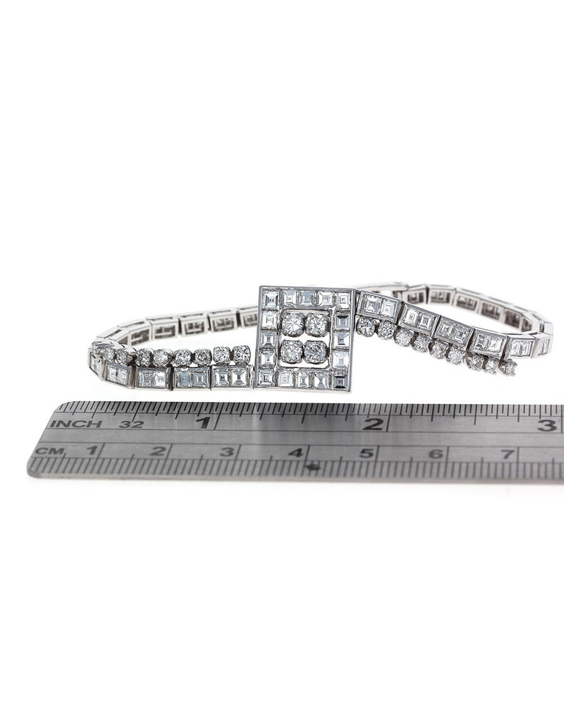 Vintage Square Diamond Station Bracelet