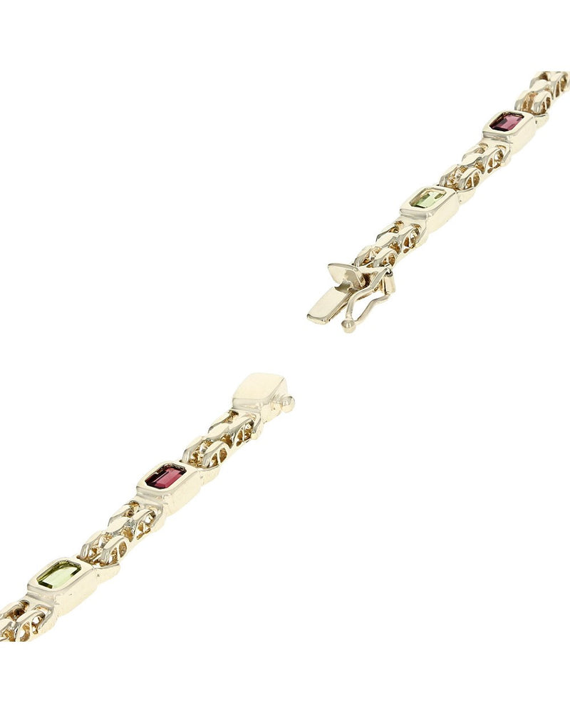 Multi Gem Station Link Bracelet