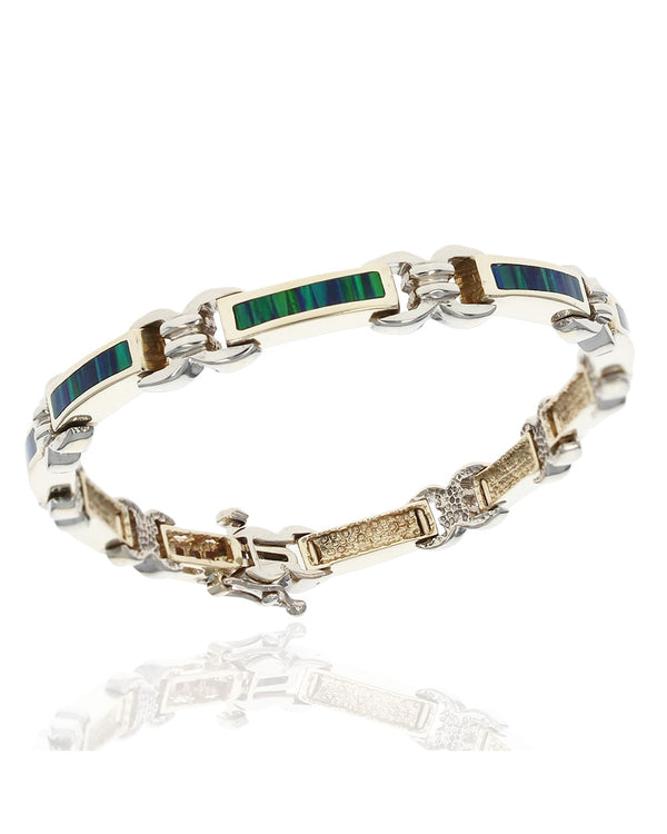 Black Opal Inlay Inline Bracelet