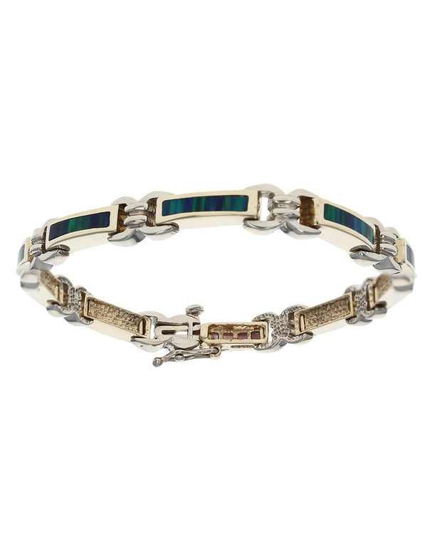 Black Opal Inlay Inline Bracelet