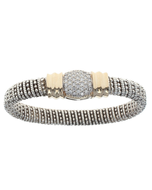 Vahan Diamond Pave Station Bangle Bracelet