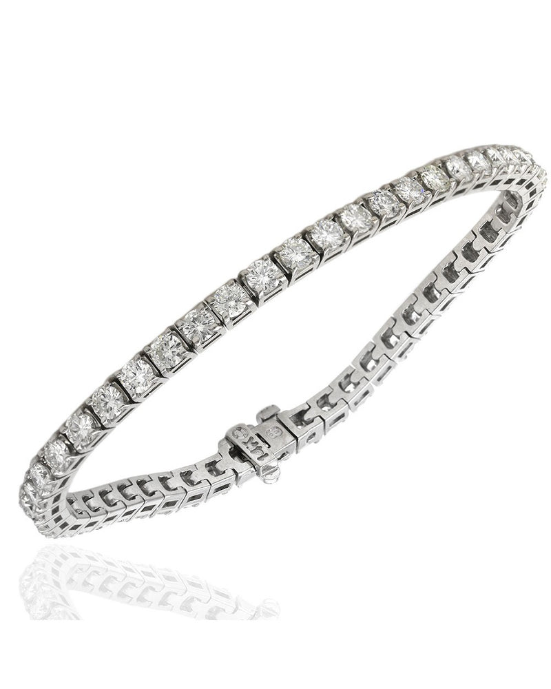 Diamond Inline Bracelet in White Gold