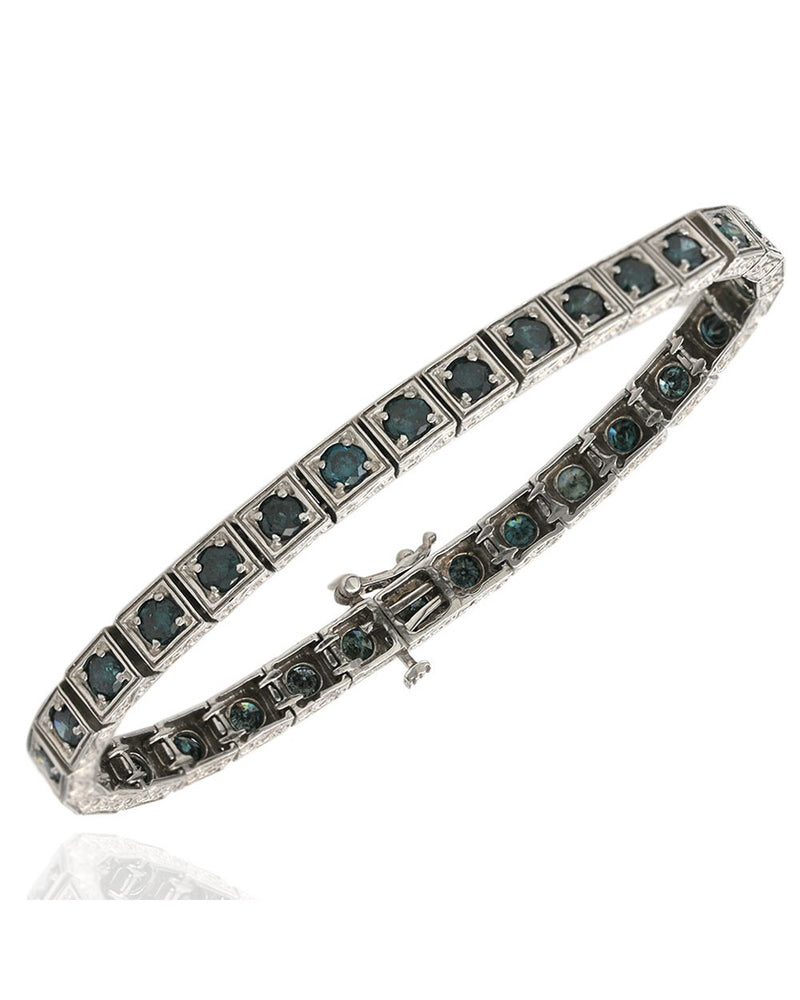 Irradiated Blue Diamond Inline Bracelet