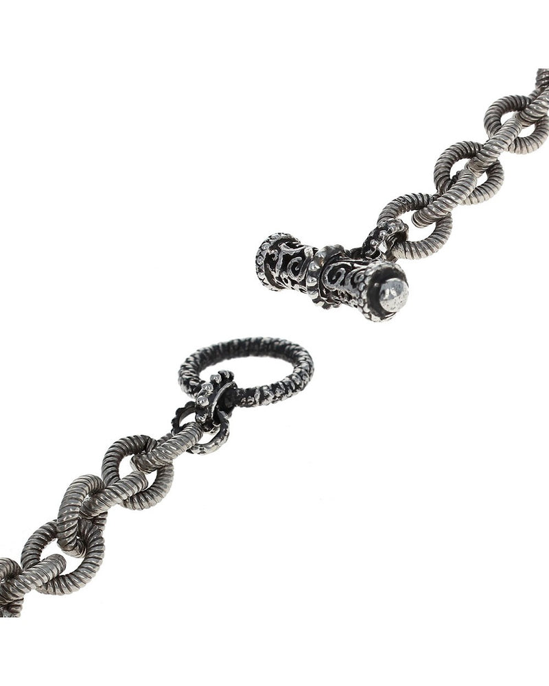 Alwand Vahan Textured Cable Link Toggle Bracelet