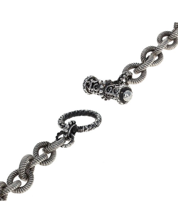 Alwand Vahan Textured Cable Link Toggle Bracelet