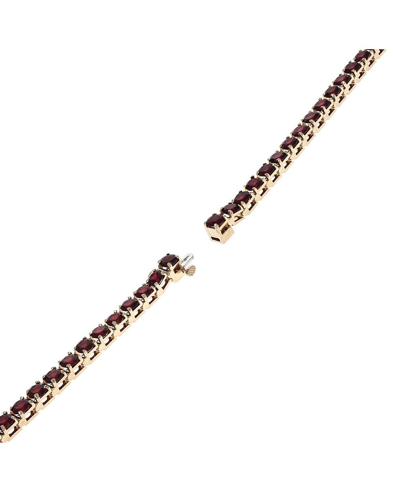 Garnet Inline Bracelet in Gold