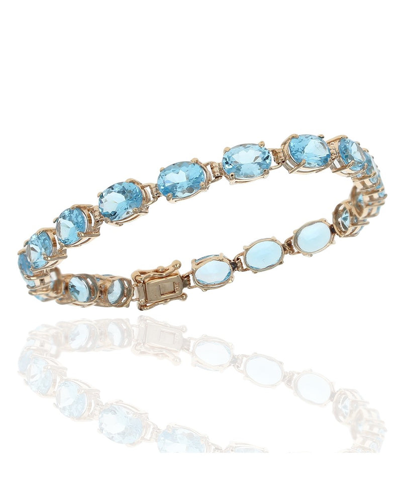 Swiss Blue Topaz Inline Bracelet