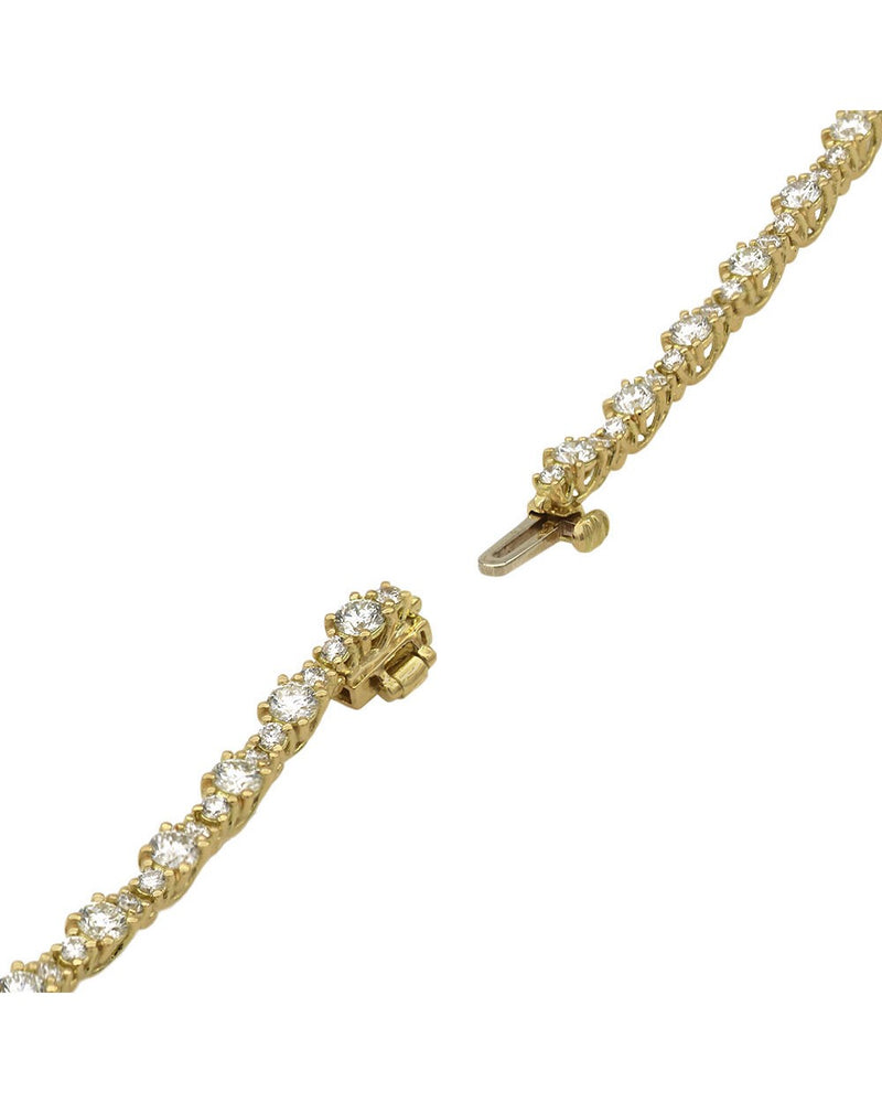 Diamond Inline Bracelet in Yellow Gold