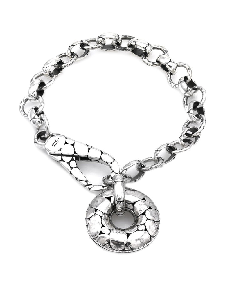 John Hardy Kali Pebble Collection Chain Bracelet with Donut Toggle in Sterling Silver