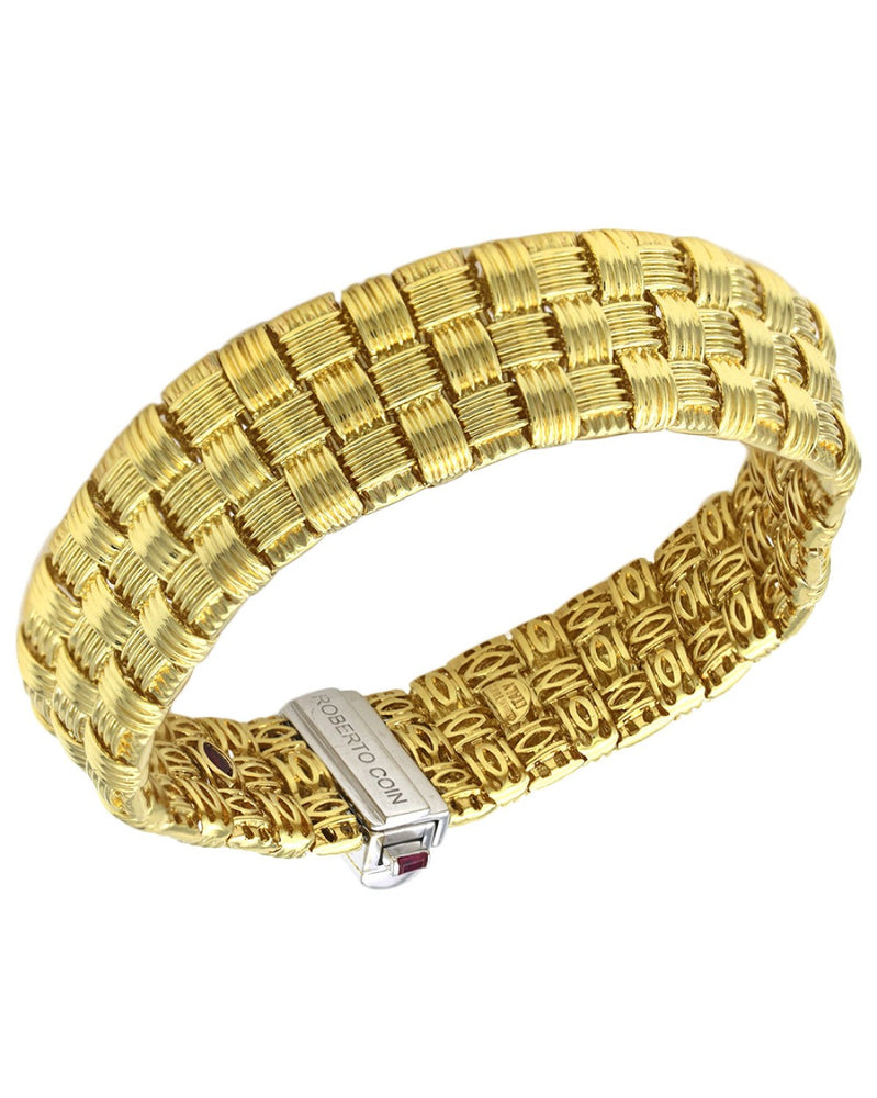 Roberto Coin Appassionata Wove Bracelet with Diamond Clasp