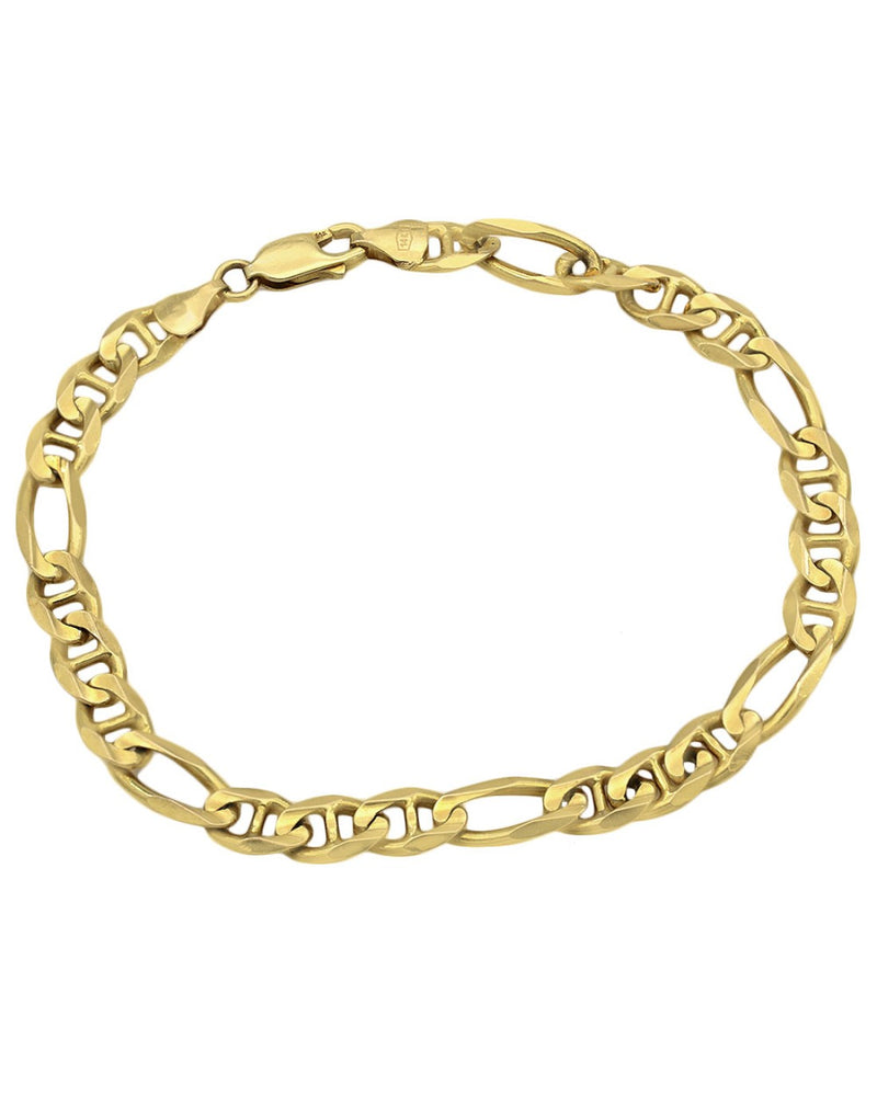 Mariner Figaro Chain Bracelet in Yellow Gold