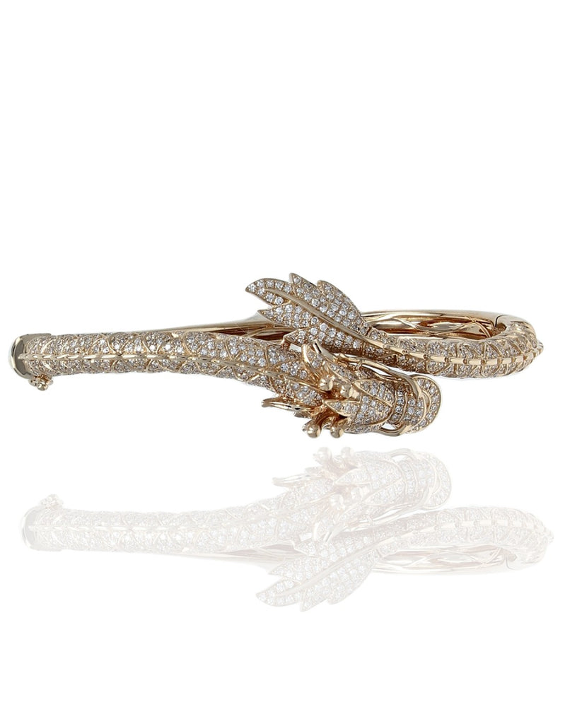 Effy Safari Diamond Pave Bypass Dragon Bangle