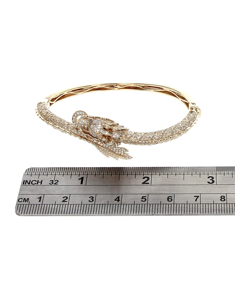 Effy Safari Diamond Pave Bypass Dragon Bangle