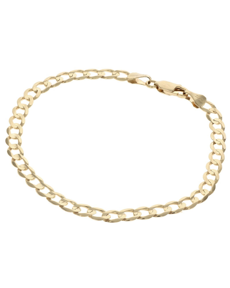 Curb Chain Bracelet in Yellow Gold