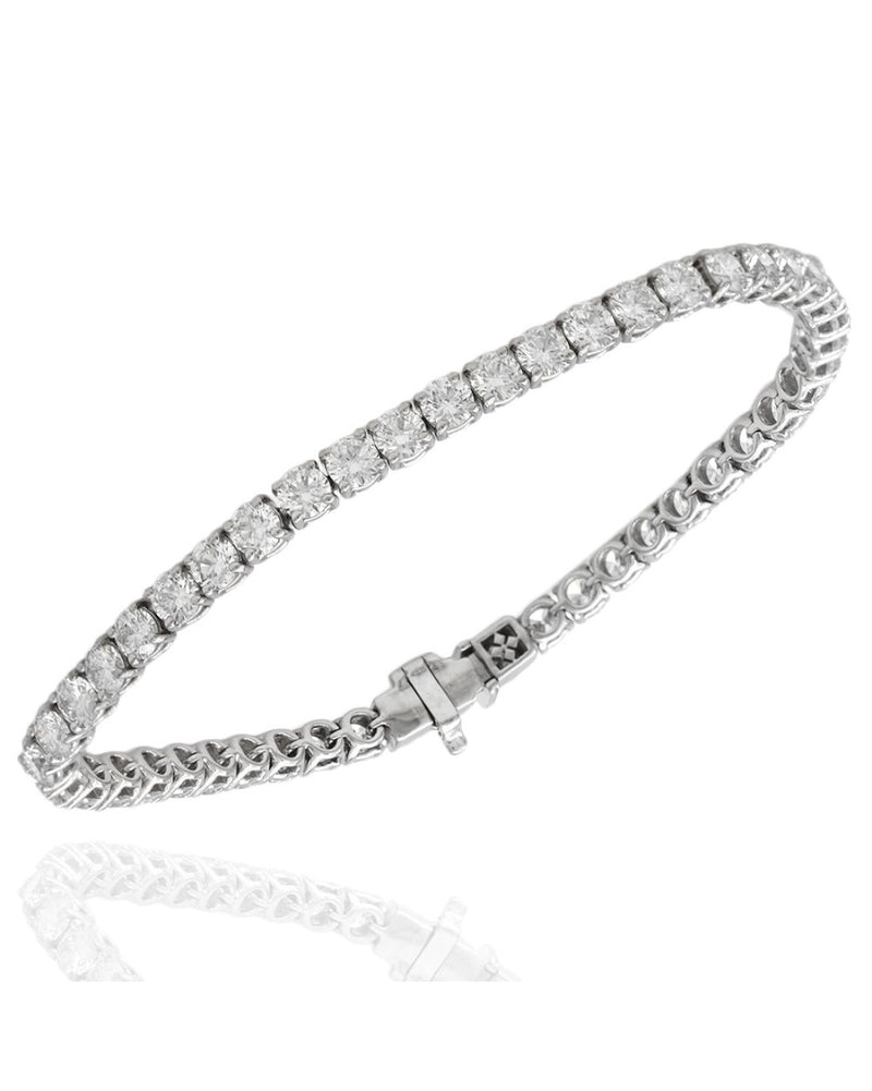 Diamond Inline Bracelet in White Gold