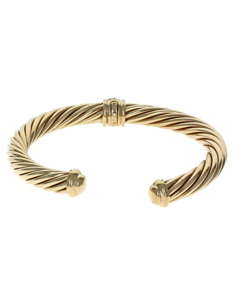 David Yurman Classic Cable Diamond Station Cuff