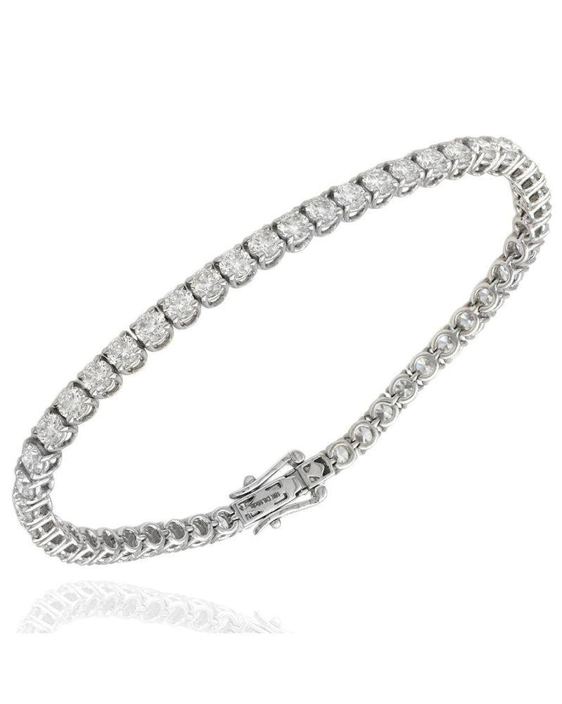 Diamond Inline Bracelet in White Gold