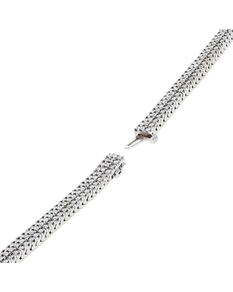 3 Row Diamond Pave Bracelet