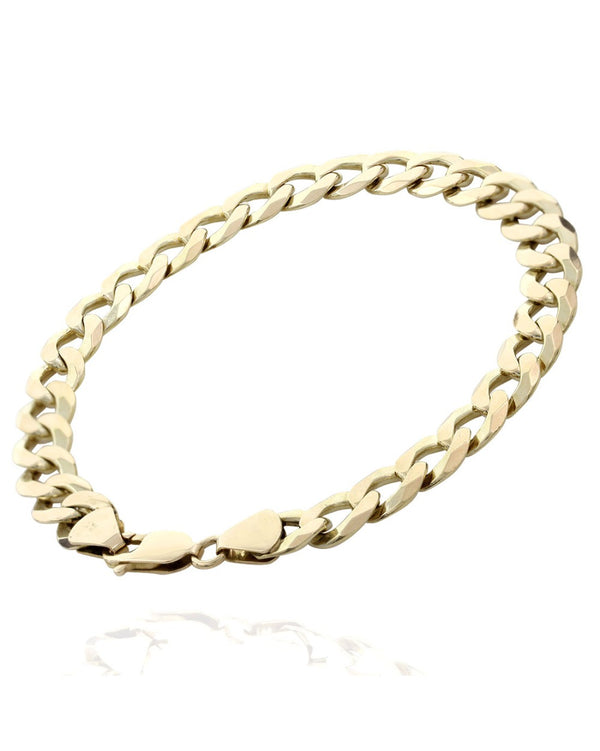 Gentlemens Cuban Link Bracelet in Yellow Gold