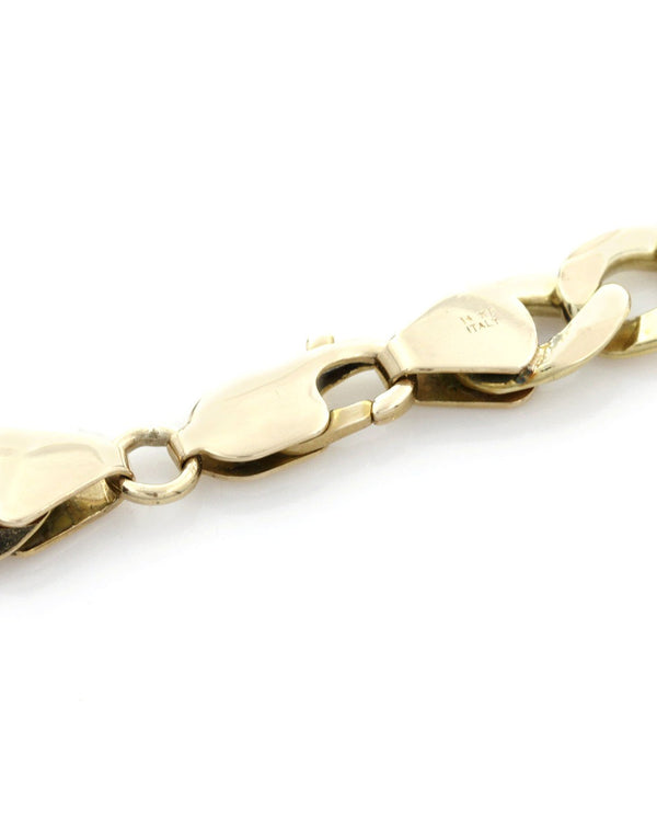 Gentlemens Cuban Link Bracelet in Yellow Gold