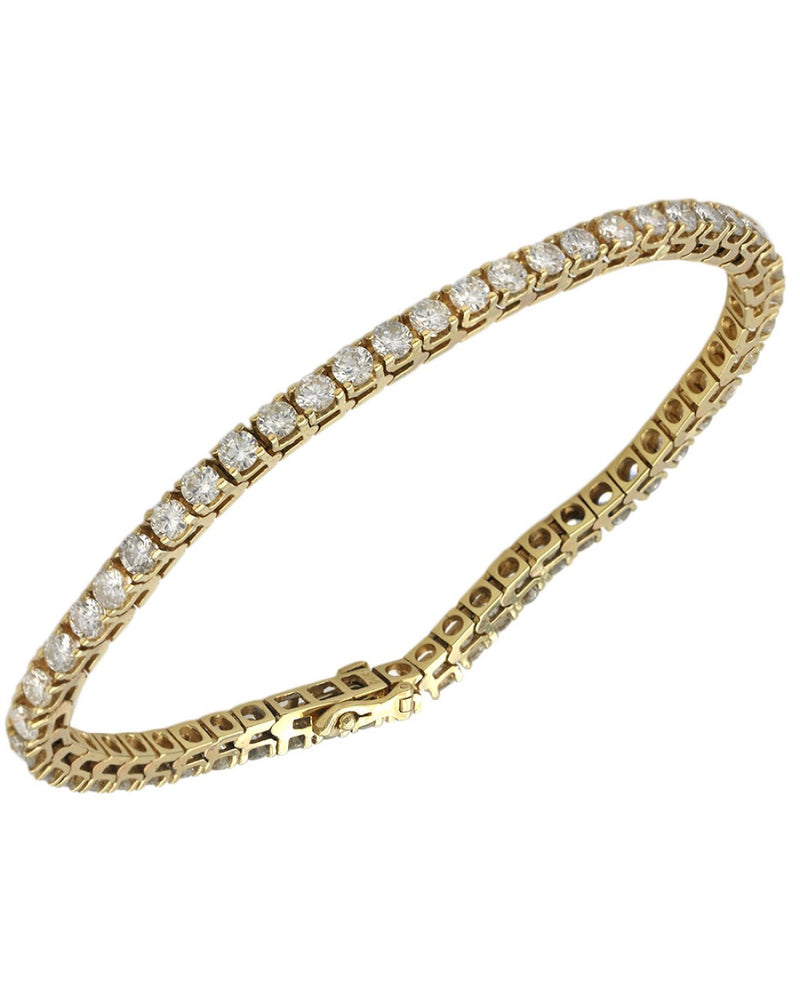 Diamond Inline Bracelet in Yellow Gold