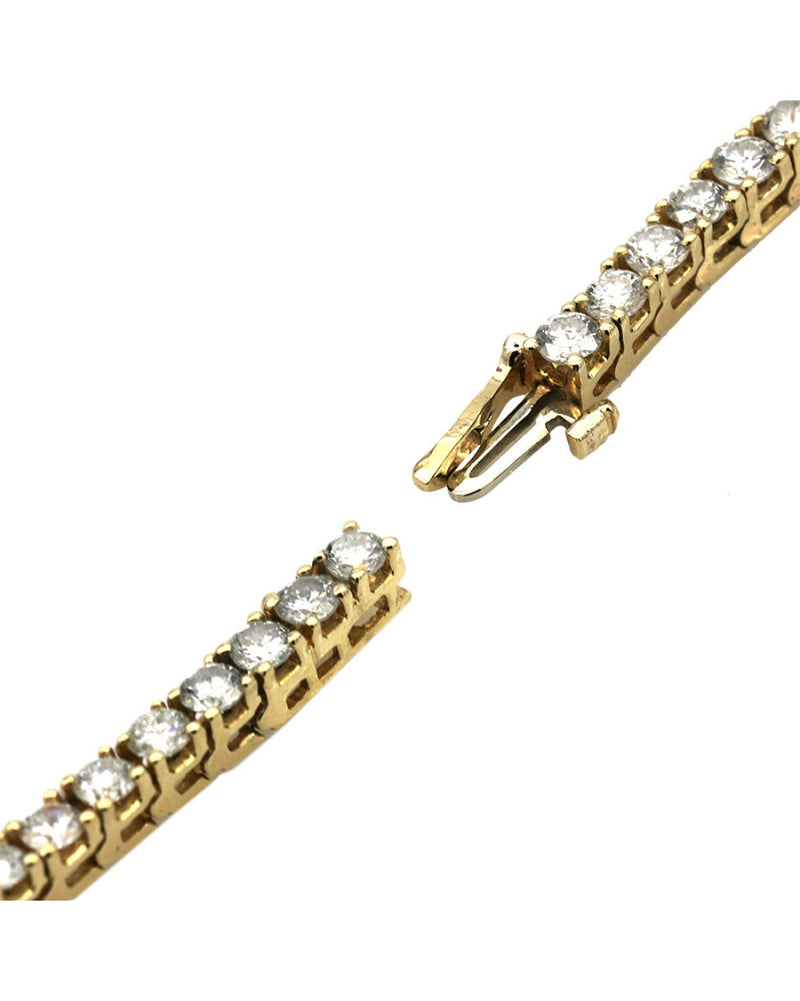 Diamond Inline Bracelet in Yellow Gold