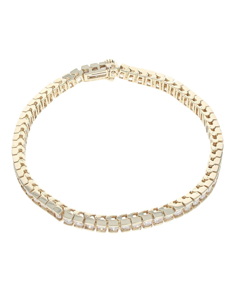 Diamond Inline Bracelet in Yellow Gold