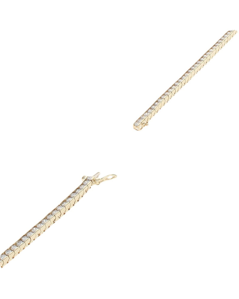 Diamond Inline Bracelet in Yellow Gold