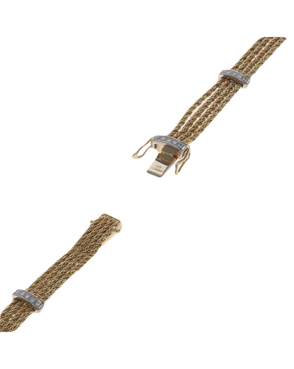 Tiffany & Co. 4 Strand Diamond Station Bracelet