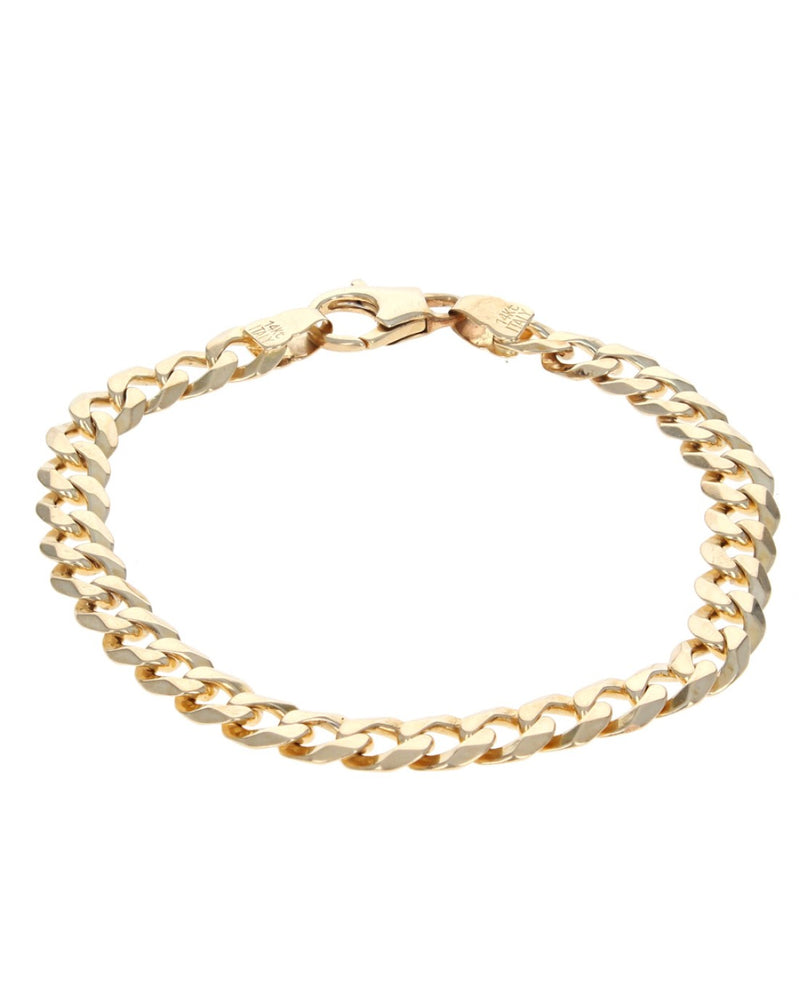 Curb Chain Bracelet in Yellow Gold