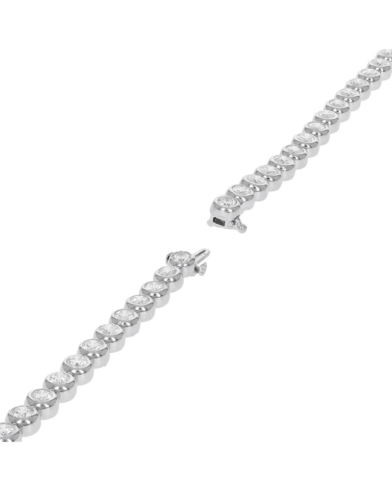 Bezel set Round Diamond Inline Bracelet