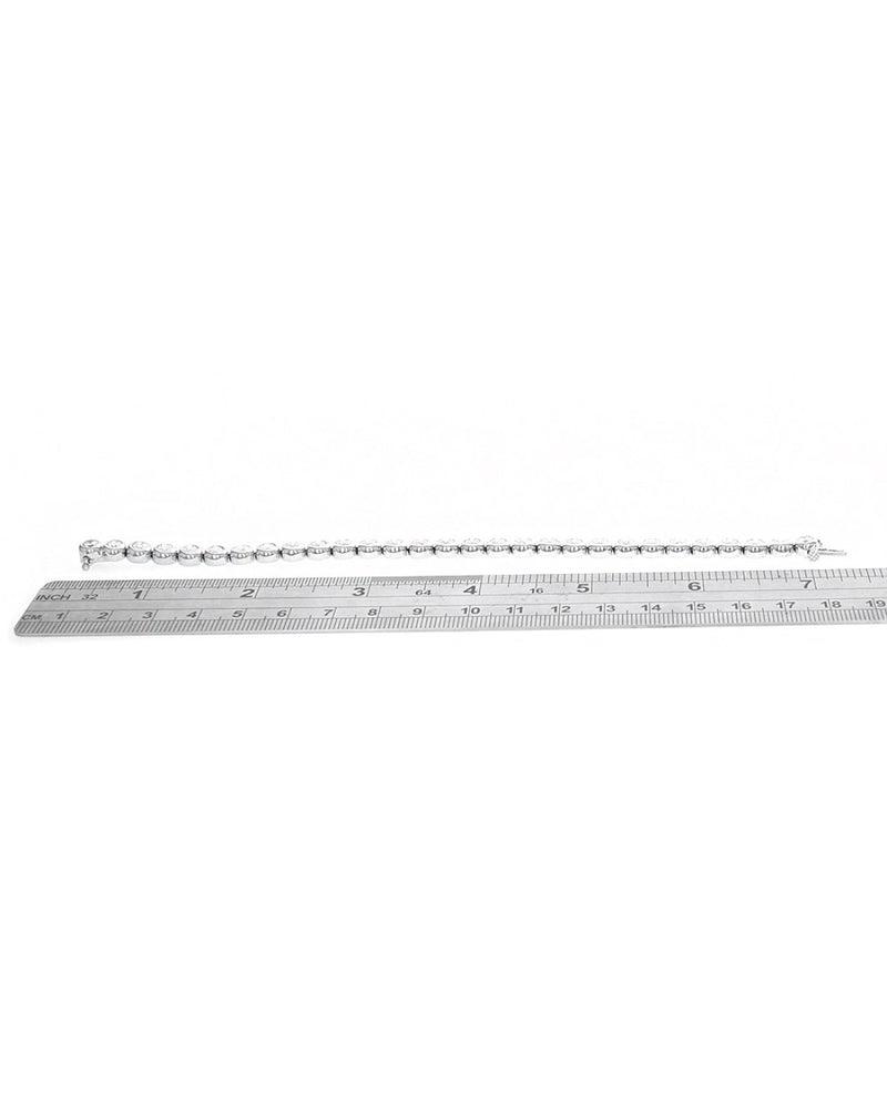 Bezel set Round Diamond Inline Bracelet