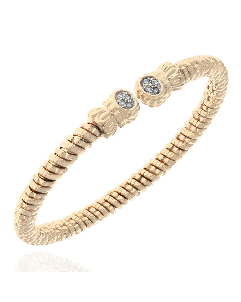 Alwand Vahan Etched Cuff Bracelet with Diamond Ends