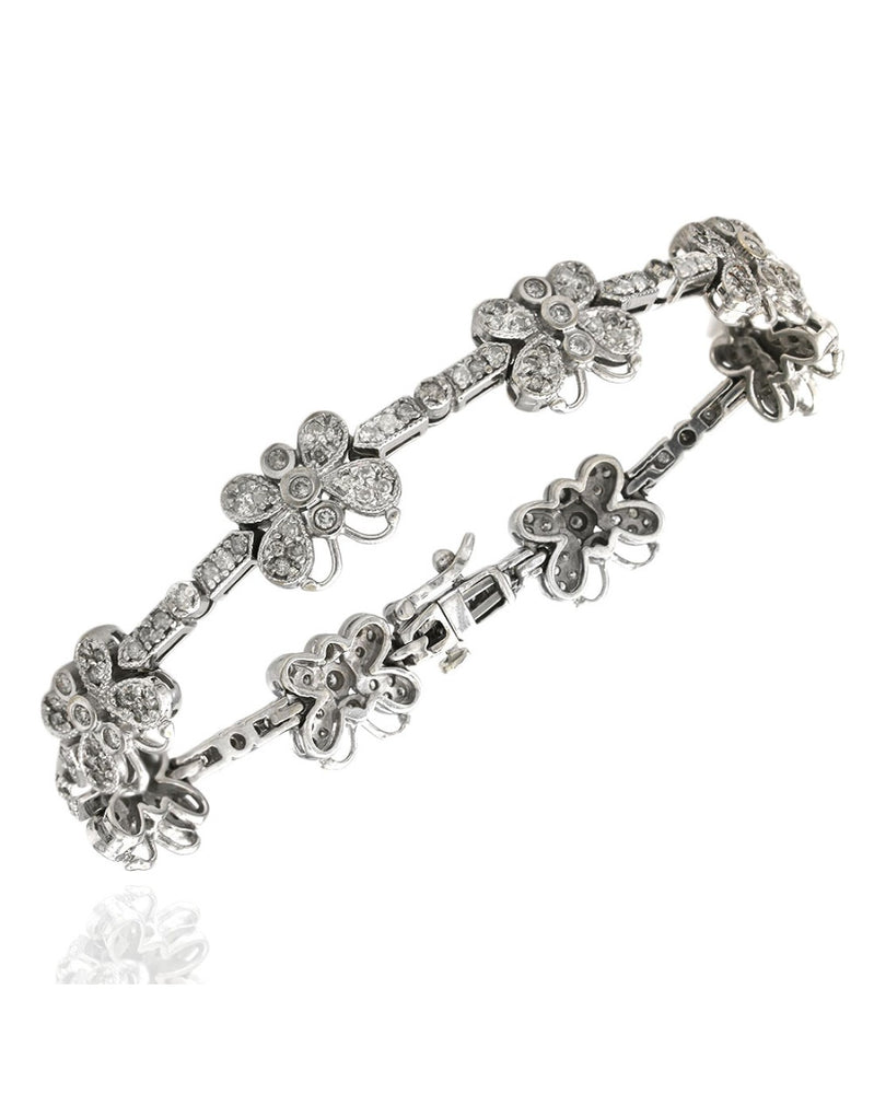 Diamond Butterfly Link Bracelet