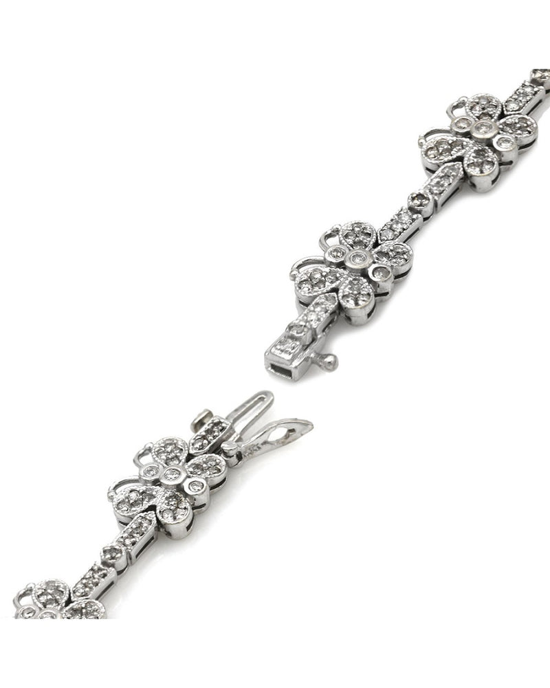 Diamond Butterfly Link Bracelet