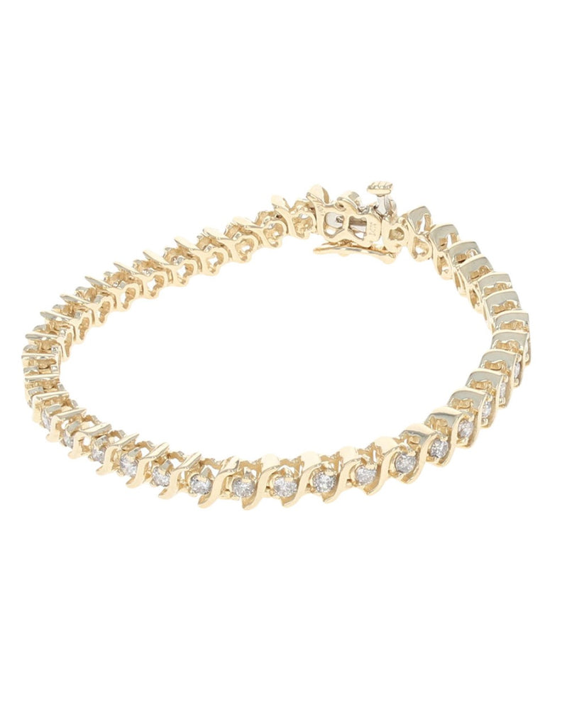 Diamond S Link Inline Bracelet