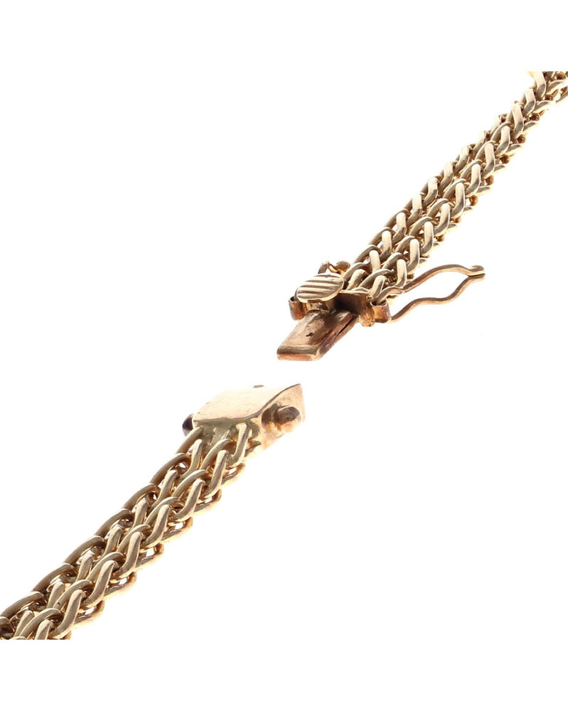 2 Row Diamond Station Chain Bracelet