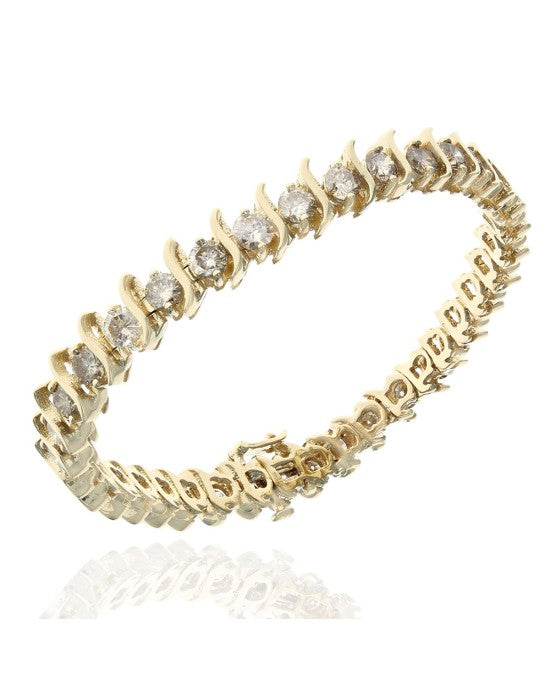 Diamond S Link Inline Bracelet