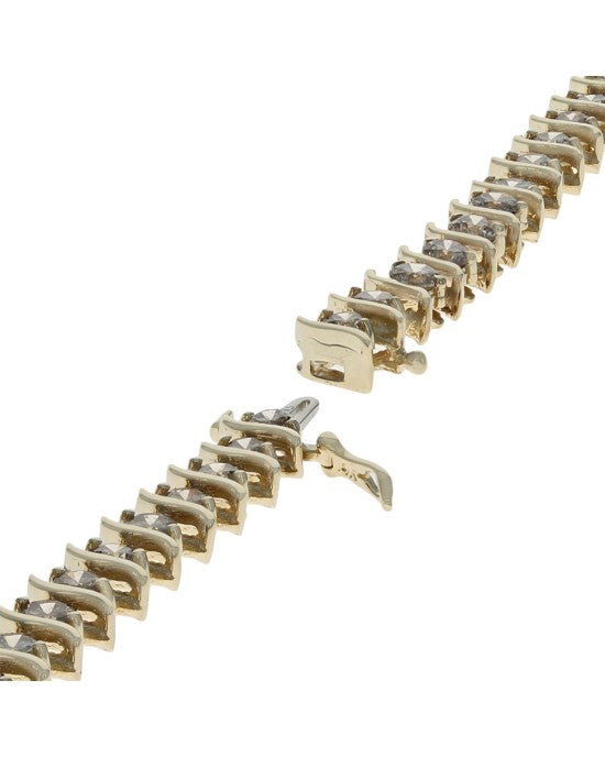 Diamond S Link Inline Bracelet