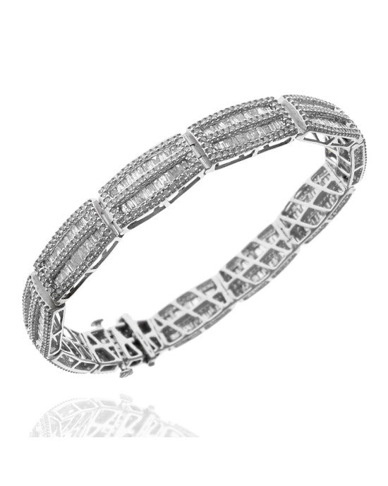 Diamond Rectangular Station Bracelet