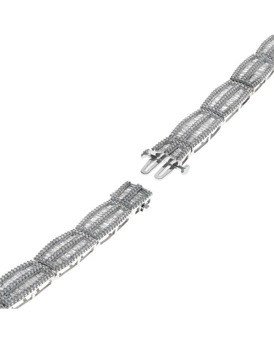 Diamond Rectangular Station Bracelet